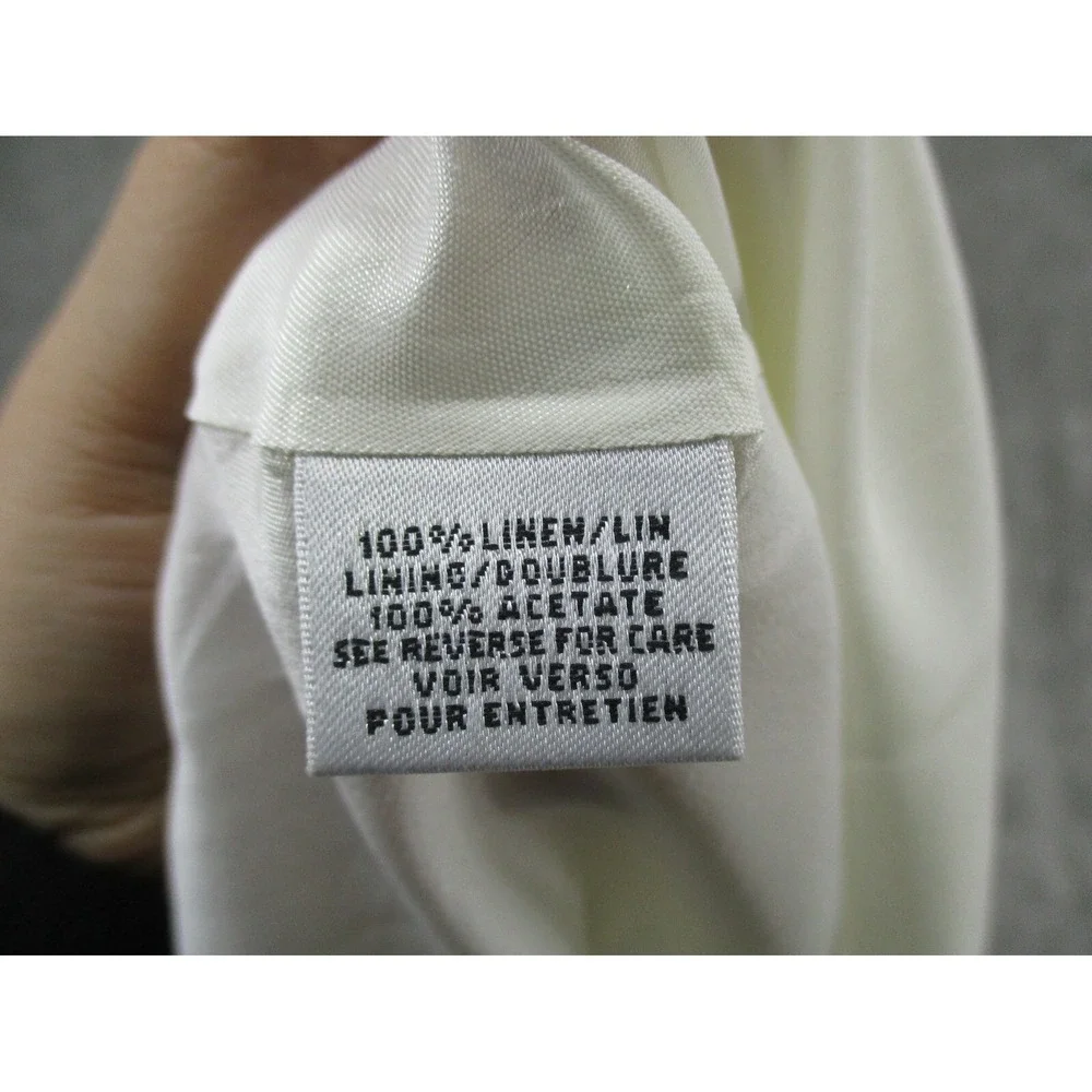 Vintage Talbots Dress 8 Petite Floral Linen Modest Cottage Maxi Tropical Vibrant - Picture 10 of 12